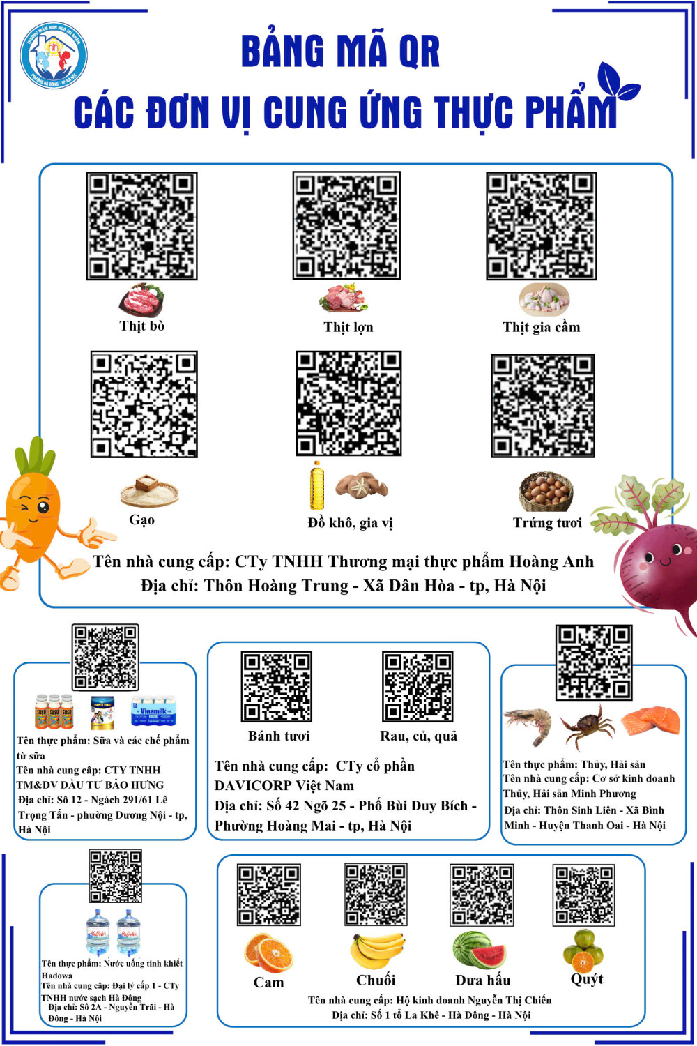 THÔNG BÁO CÔNG KHAI KẾT QUẢ LỰA CHỌN CÁC ĐƠN VỊ CUNG ỨNG THỰC PHẨM NĂM HỌC 2025-2026